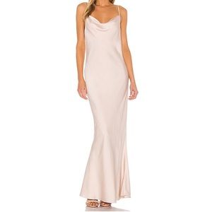 Shona Joy Luxe Bias Cowl Slip dress in Porcelain